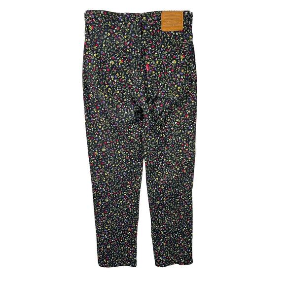 Levi’s Wedgie Straight Jeans Cropped Ultra High Waisted Floral Secret Garden 24 - Picture 2 of 8